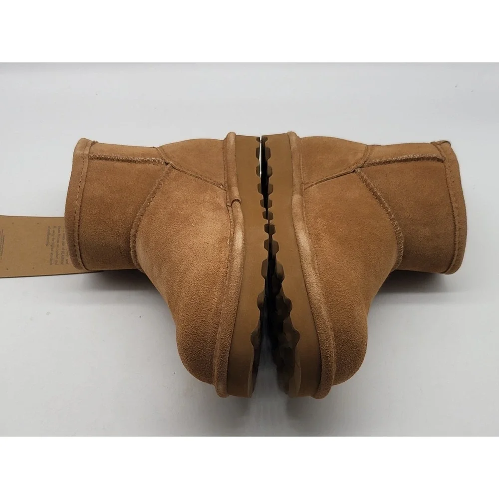 Bearpaw Alyssa Womens 5 Hickory Suede Winter‎ Boots Sheepskin Shoes